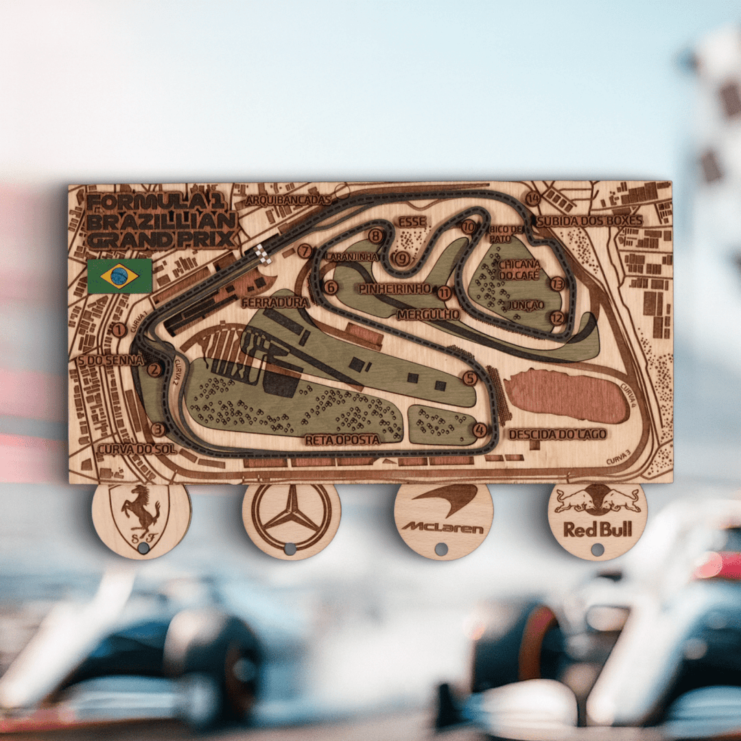 FORMULA 1 BRAZILIAN GRAND PRIX KEY HOLDER - ZeWood