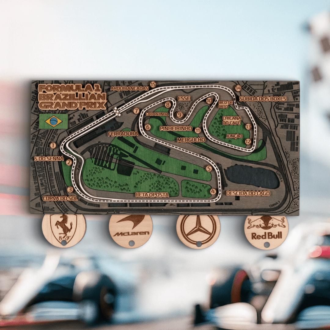 FORMULA 1 BRAZILIAN GRAND PRIX KEY HOLDER - ZeWood