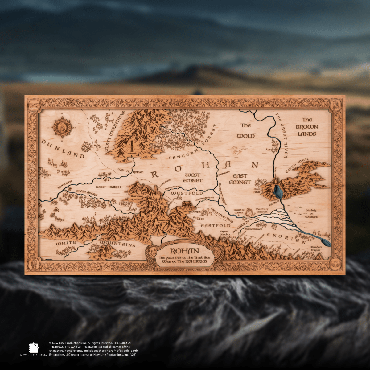THE WAR OF THE ROHIRRIM ROHAN 3D WOOD MAP - ZeWood