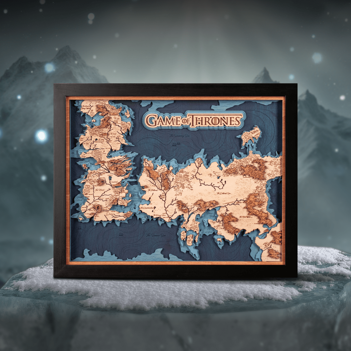 GAME OF THRONES™ 3D WOOD MAP - ZeWood