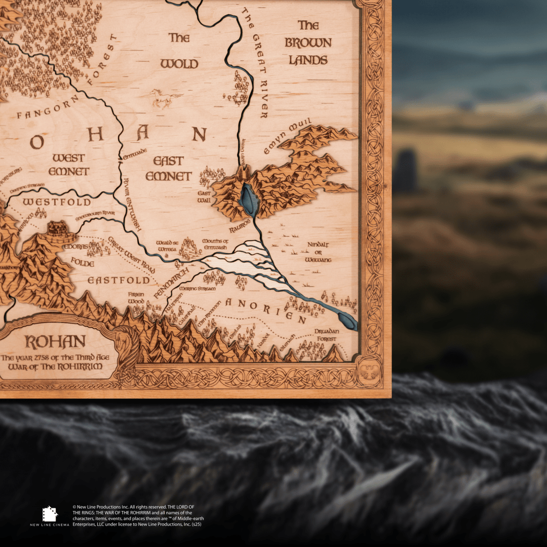 High Quality Rohan Map War of the Rohirrim Map – Rohan 3D Wood Wall Art – ZeWood