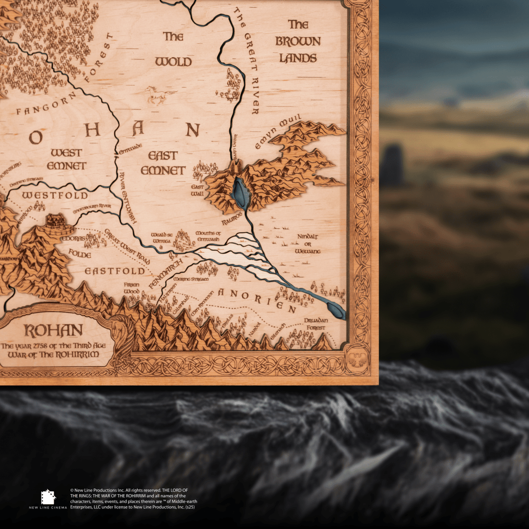THE WAR OF THE ROHIRRIM ROHAN 3D WOOD MAP - ZeWood