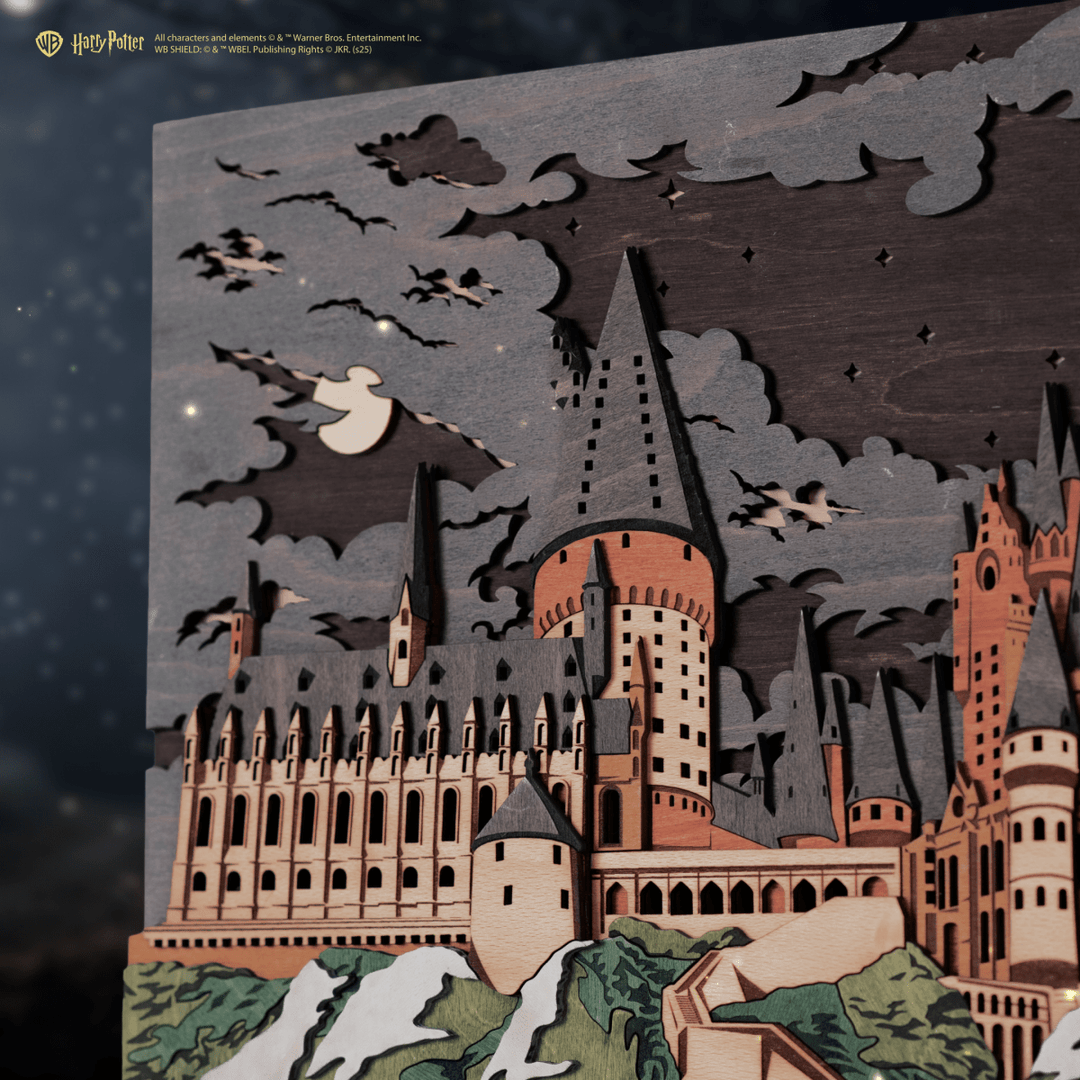 HOGWARTS™ 3D WOOD WALL POSTER - ZeWood