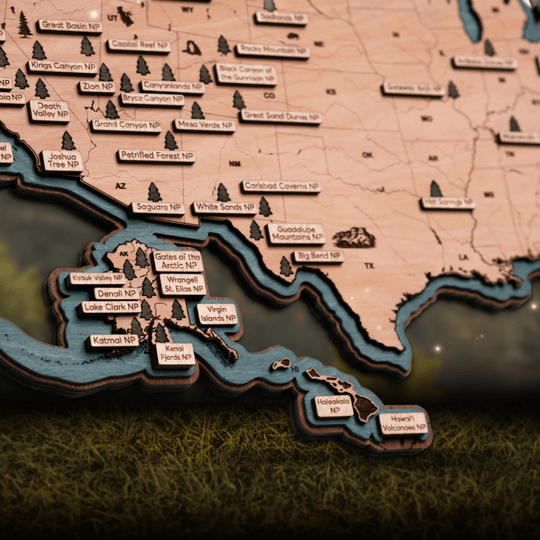 NATIONAL PARKS 3D WOOD POSTER - ZeWood