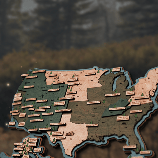 NATIONAL PARKS 3D WOOD POSTER - ZeWood