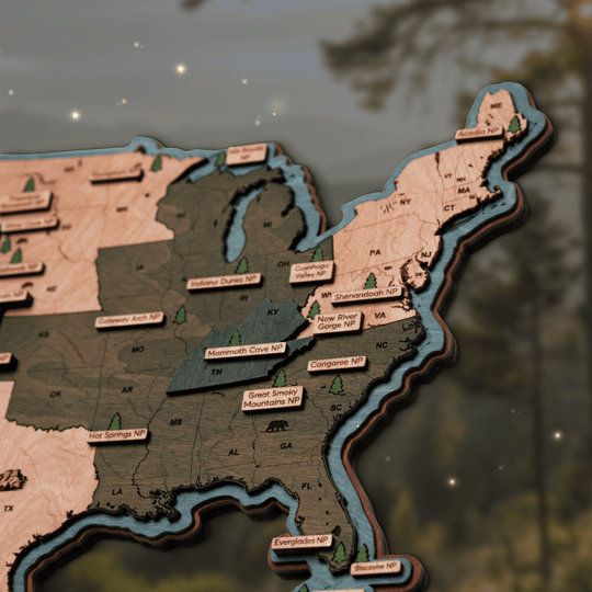 NATIONAL PARKS 3D WOOD POSTER - ZeWood