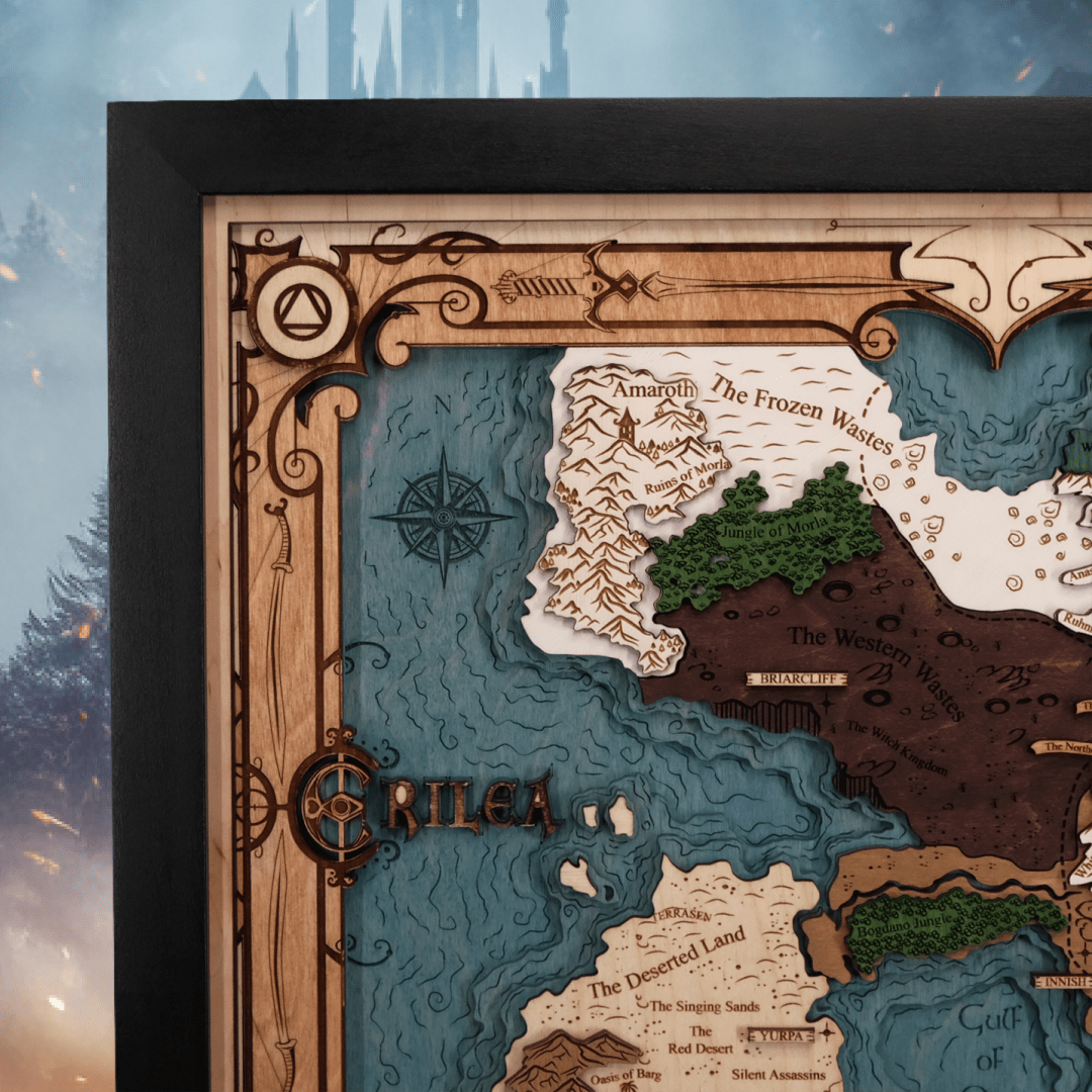 ERILEA 3D WOOD MAP - ZeWood