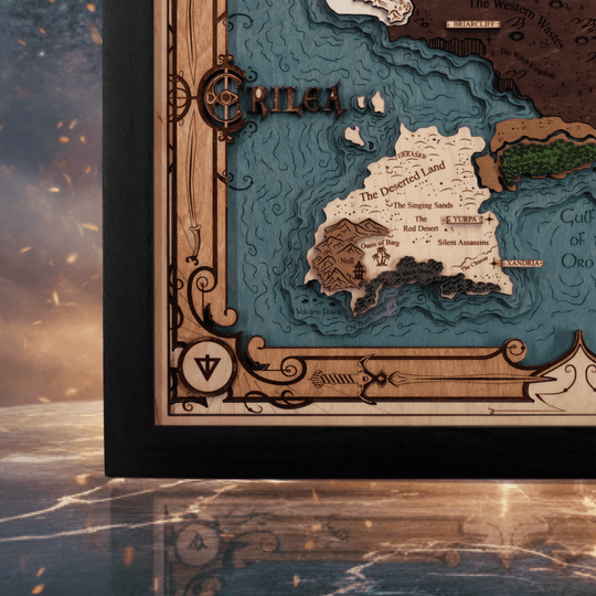 ERILEA 3D WOOD MAP - ZeWood