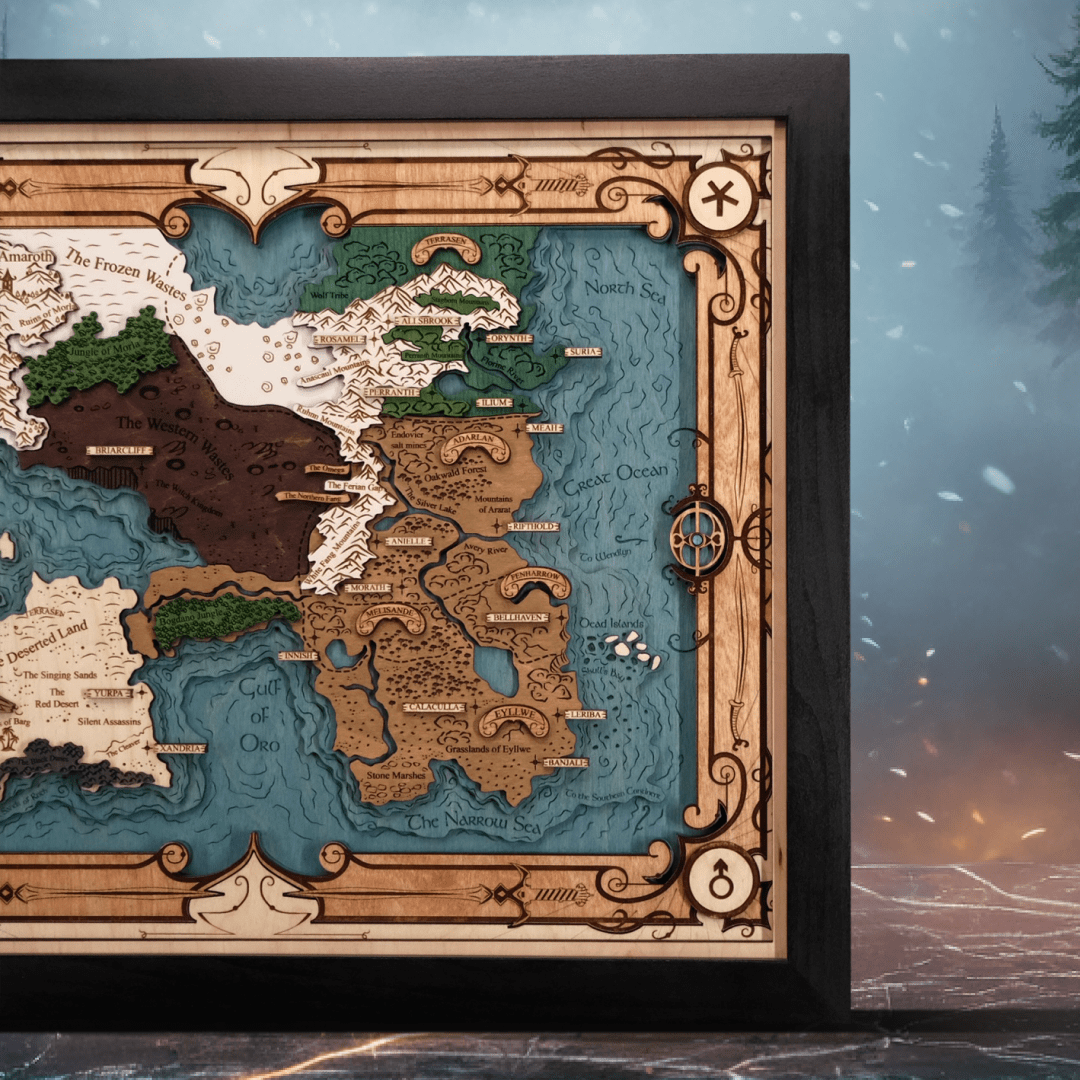 ERILEA 3D WOOD MAP - ZeWood