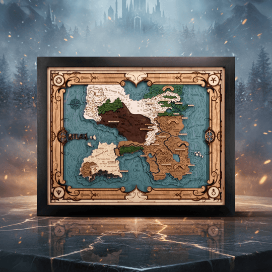 ERILEA 3D WOOD MAP - ZeWood