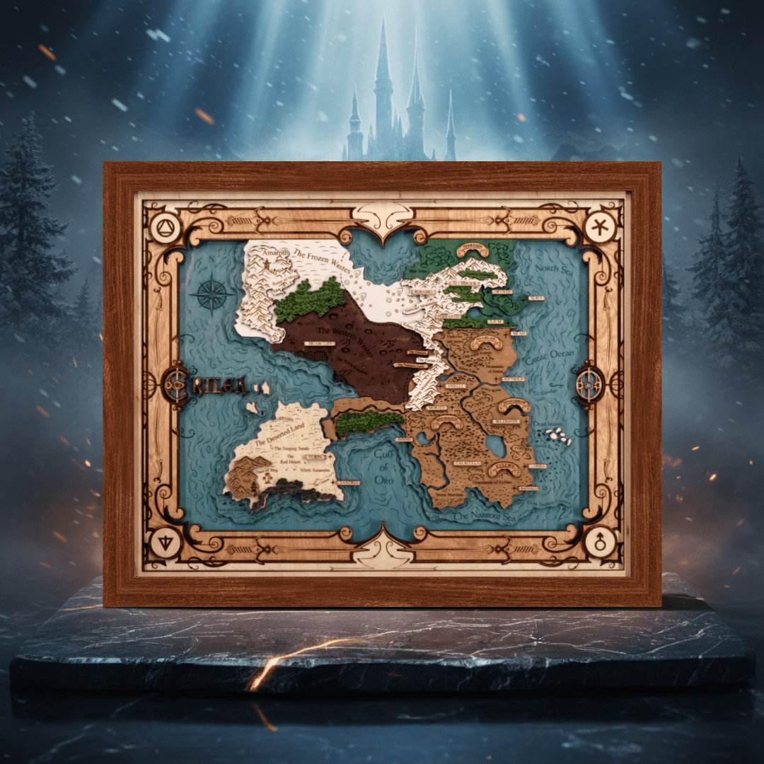 ERILEA 3D WOOD MAP - ZeWood