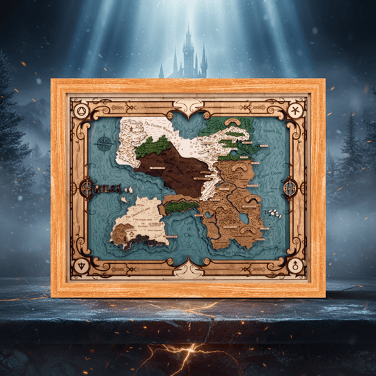 ERILEA 3D WOOD MAP - ZeWood