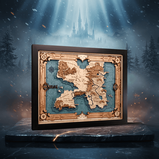 ERILEA 3D WOOD MAP - ZeWood