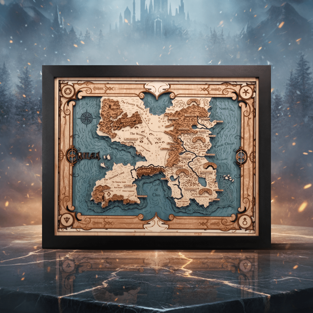 ERILEA 3D WOOD MAP - ZeWood