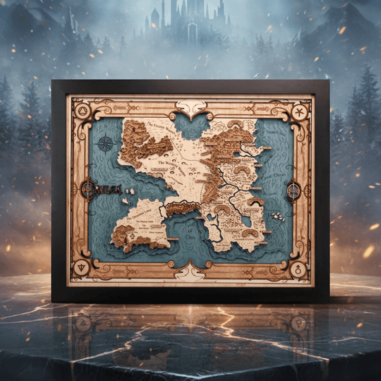 ERILEA 3D WOOD MAP - ZeWood