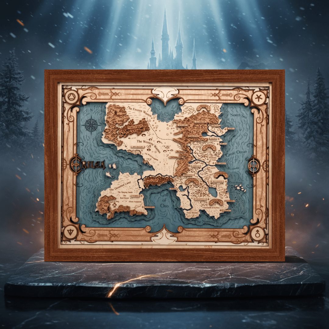 ERILEA 3D WOOD MAP - ZeWood