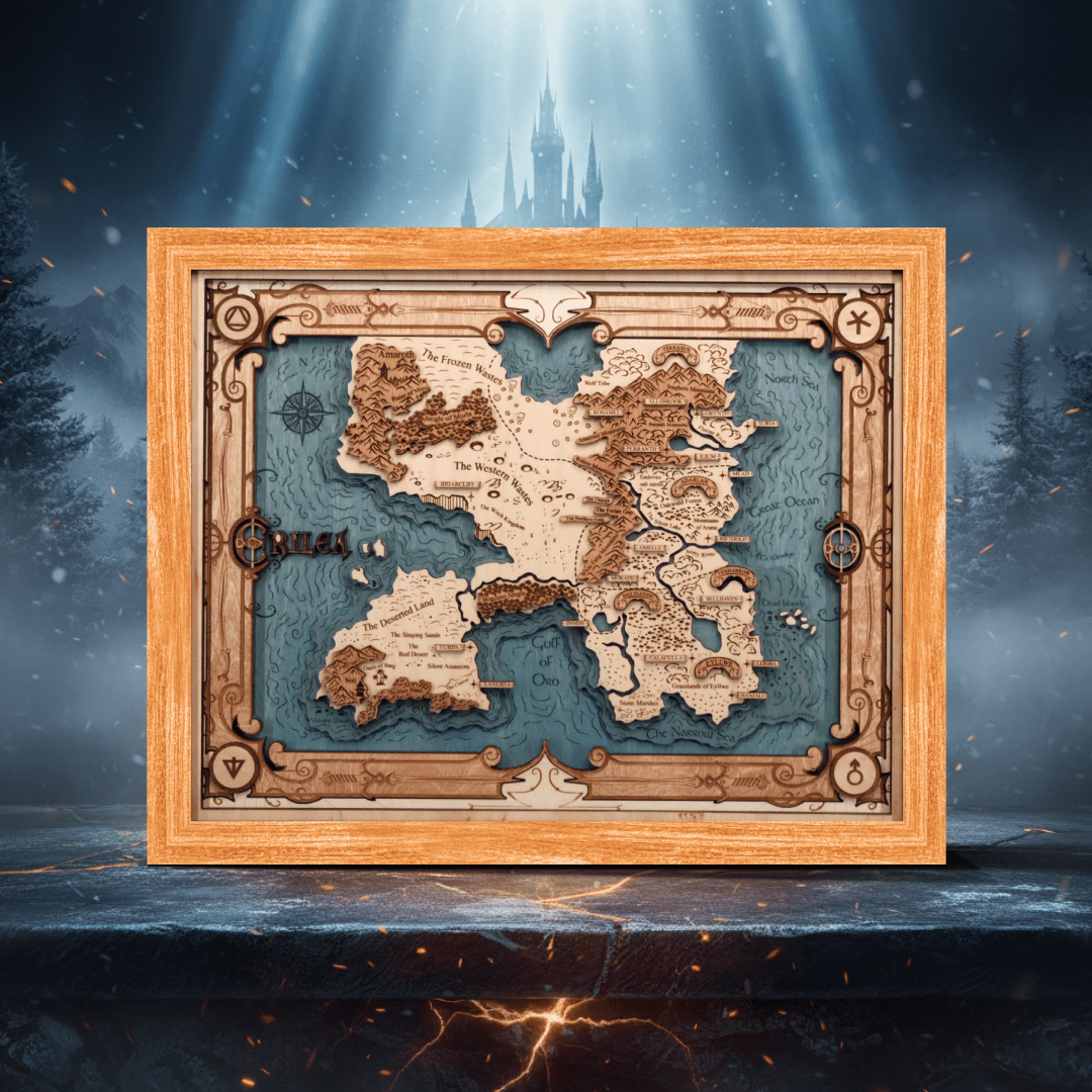 ERILEA 3D WOOD MAP - ZeWood