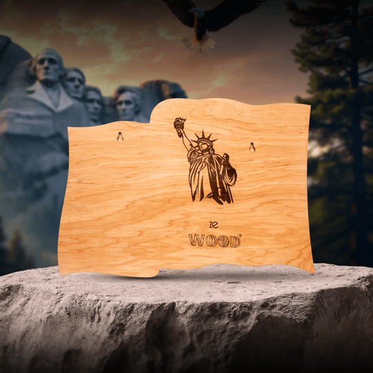 USA FLAG 3D WOOD WALL POSTER - ZeWood