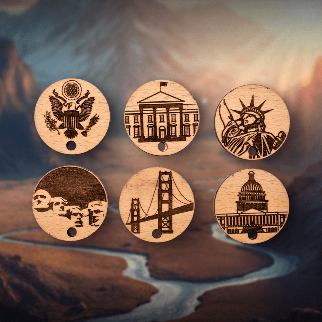 AMERICAN FLAG 3D WOOD KEY HOLDER - ZeWood