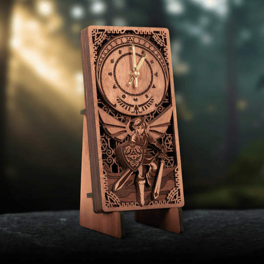 MASTER SWORD 3D WOOD CLOCK - ZeWood
