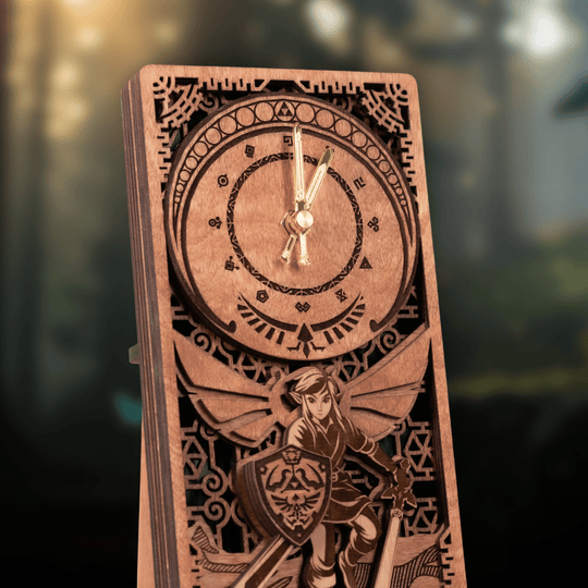 MASTER SWORD 3D WOOD CLOCK - ZeWood