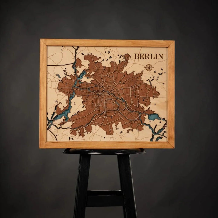 CUSTOM 3D CITY WOOD MAP