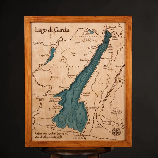 CUSTOM 3D WOODEN LAKE MAP - ZeWood