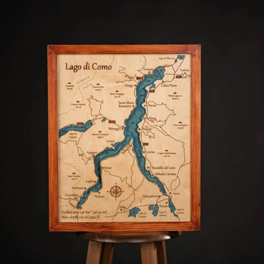 CUSTOM 3D WOODEN LAKE MAP - ZeWood