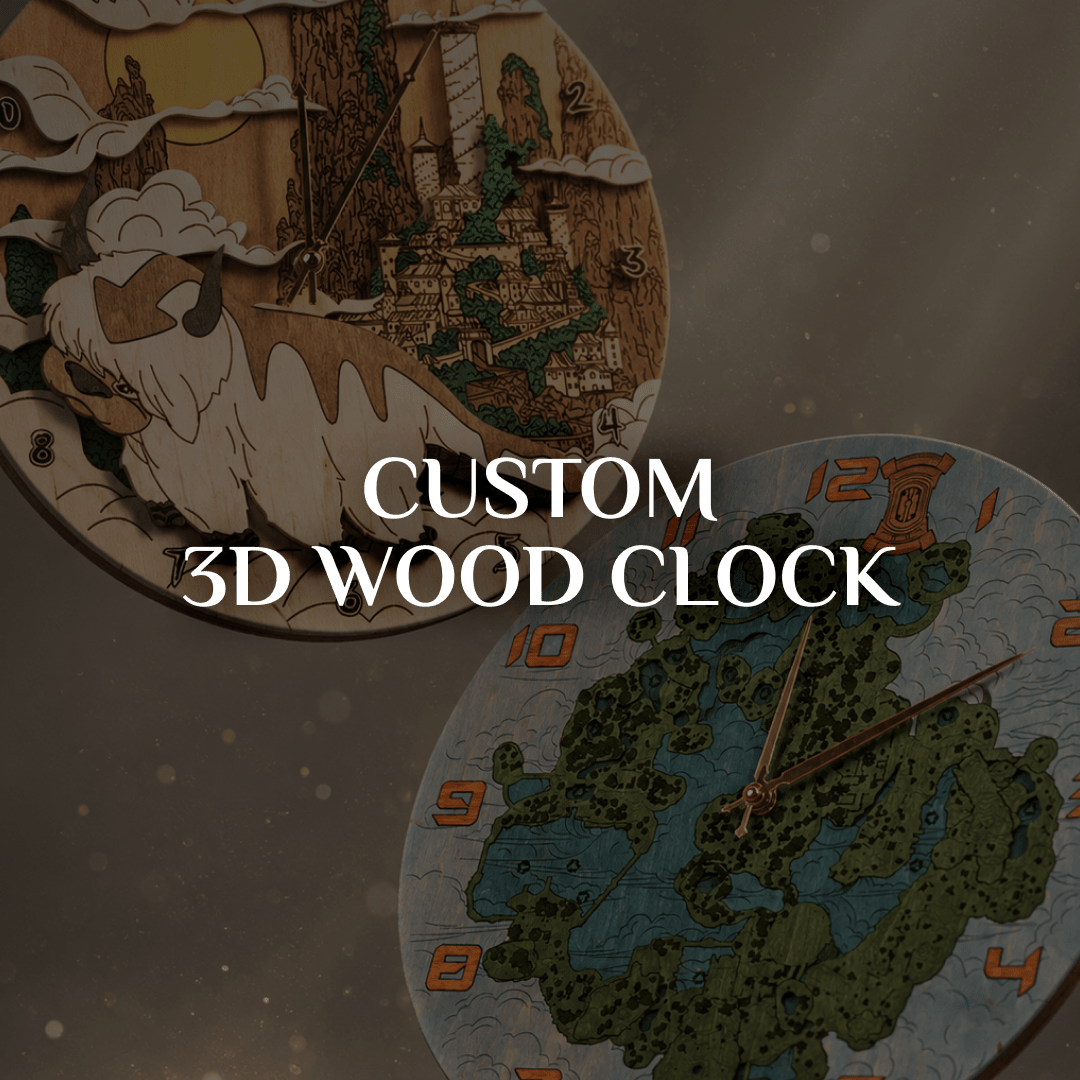 CUSTOM 3D WOOD CLOCK - ZeWood