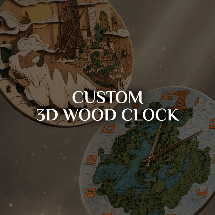 CUSTOM 3D WOOD CLOCK