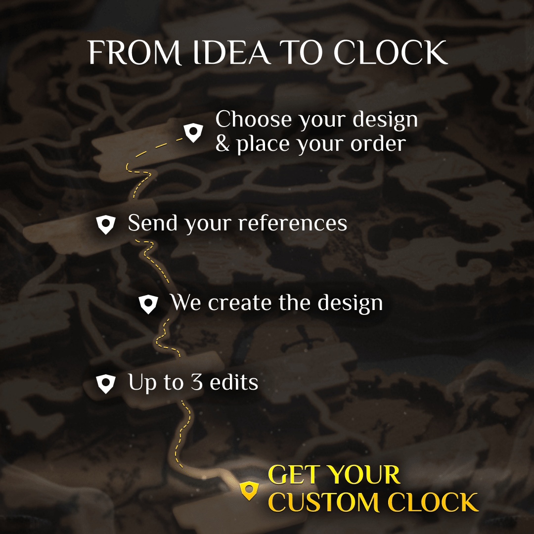 CUSTOM 3D WOOD CLOCK - ZeWood