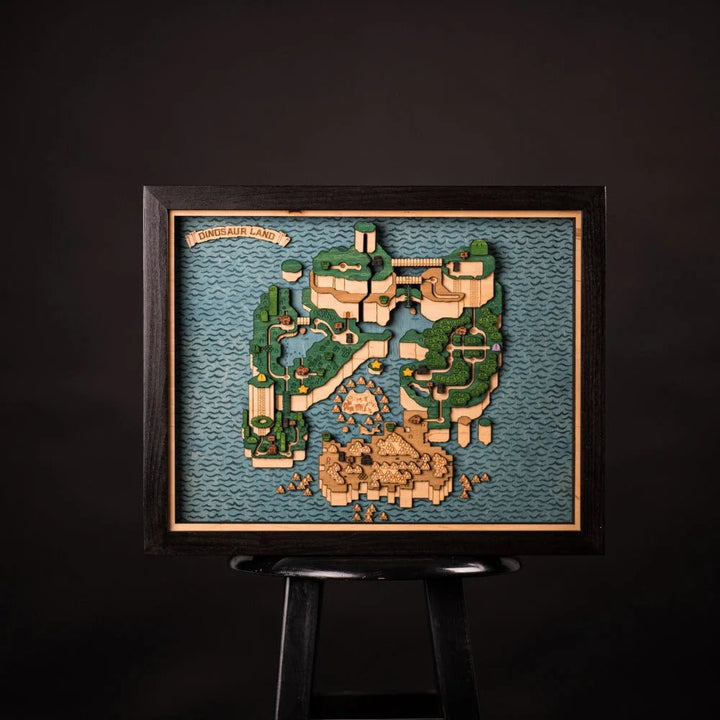 DINOSAUR LAND 3D WOOD MAP