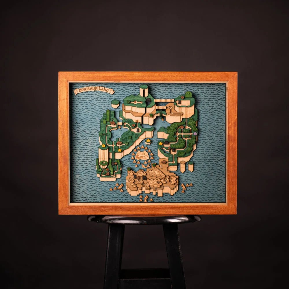 DINOSAUR LAND 3D WOOD MAP - ZeWood