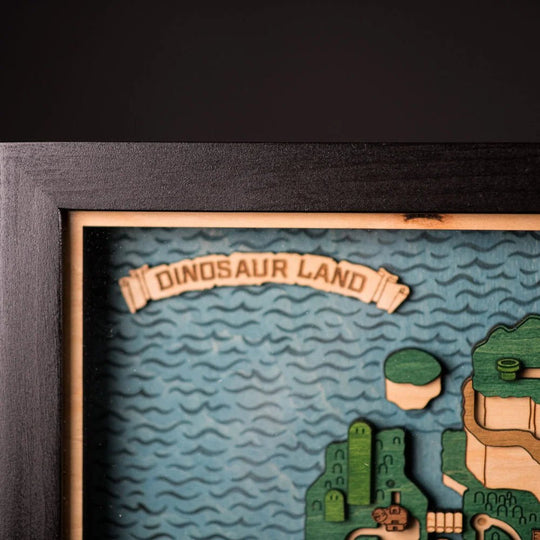 DINOSAUR LAND 3D WOOD MAP - ZeWood