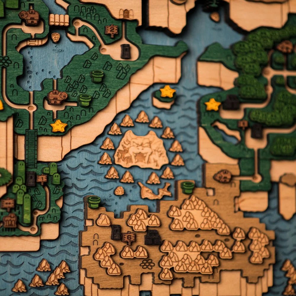 DINOSAUR LAND 3D WOOD MAP - ZeWood