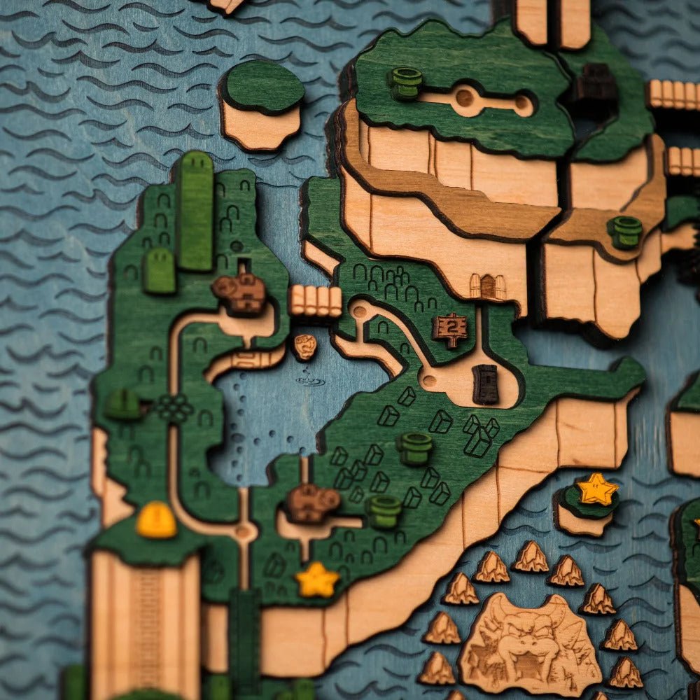 DINOSAUR LAND 3D WOOD MAP - ZeWood