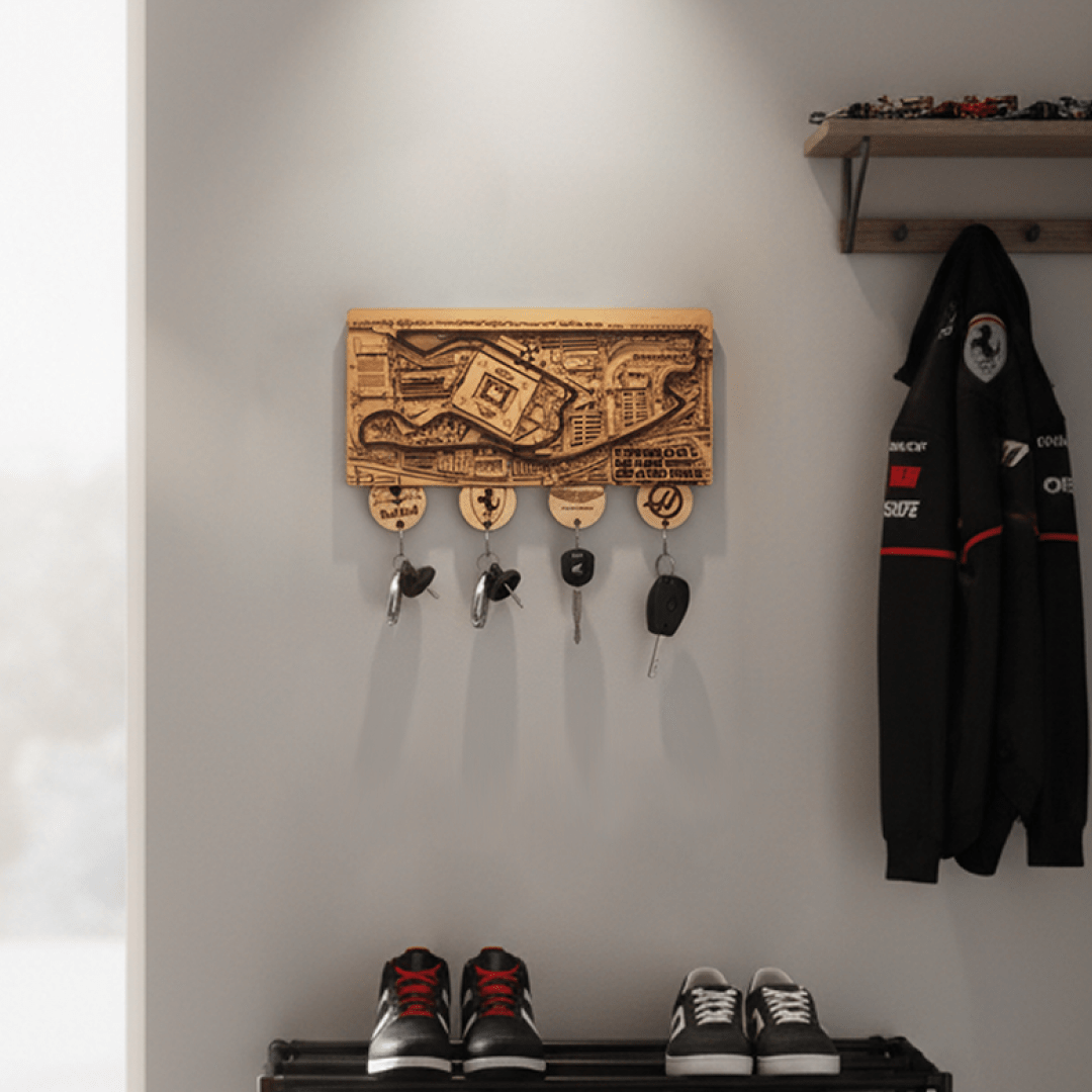 FORMULA 1 MIAMI GRAND PRIX 3D WOOD KEY HOLDER - ZeWood