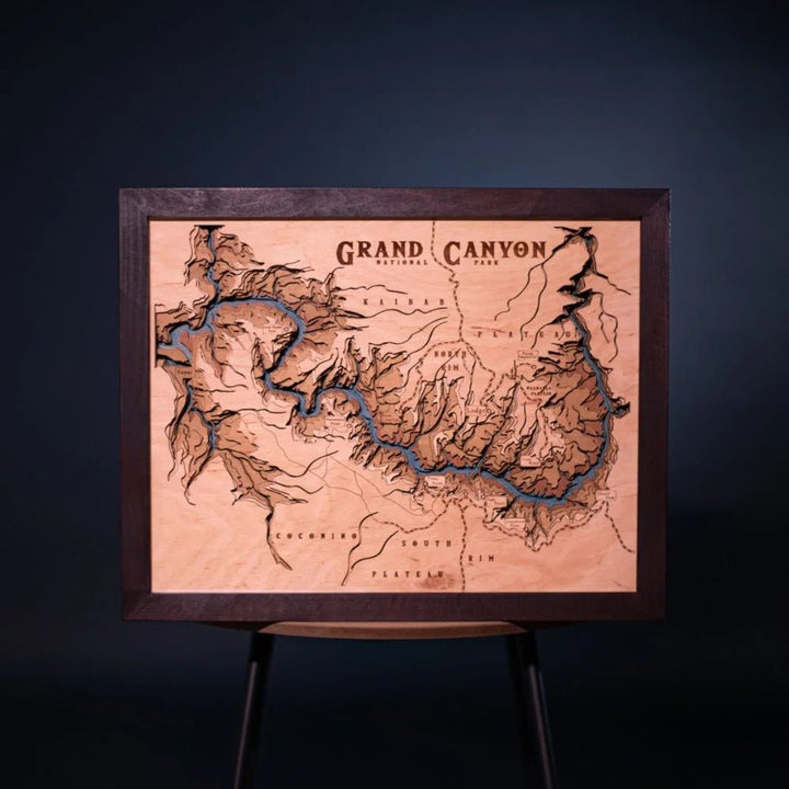 GRAND CANYON 3D WOOD MAP