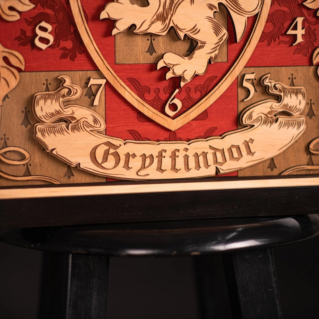 GRYFFINDOR 3D WALL CLOCK - ZeWood