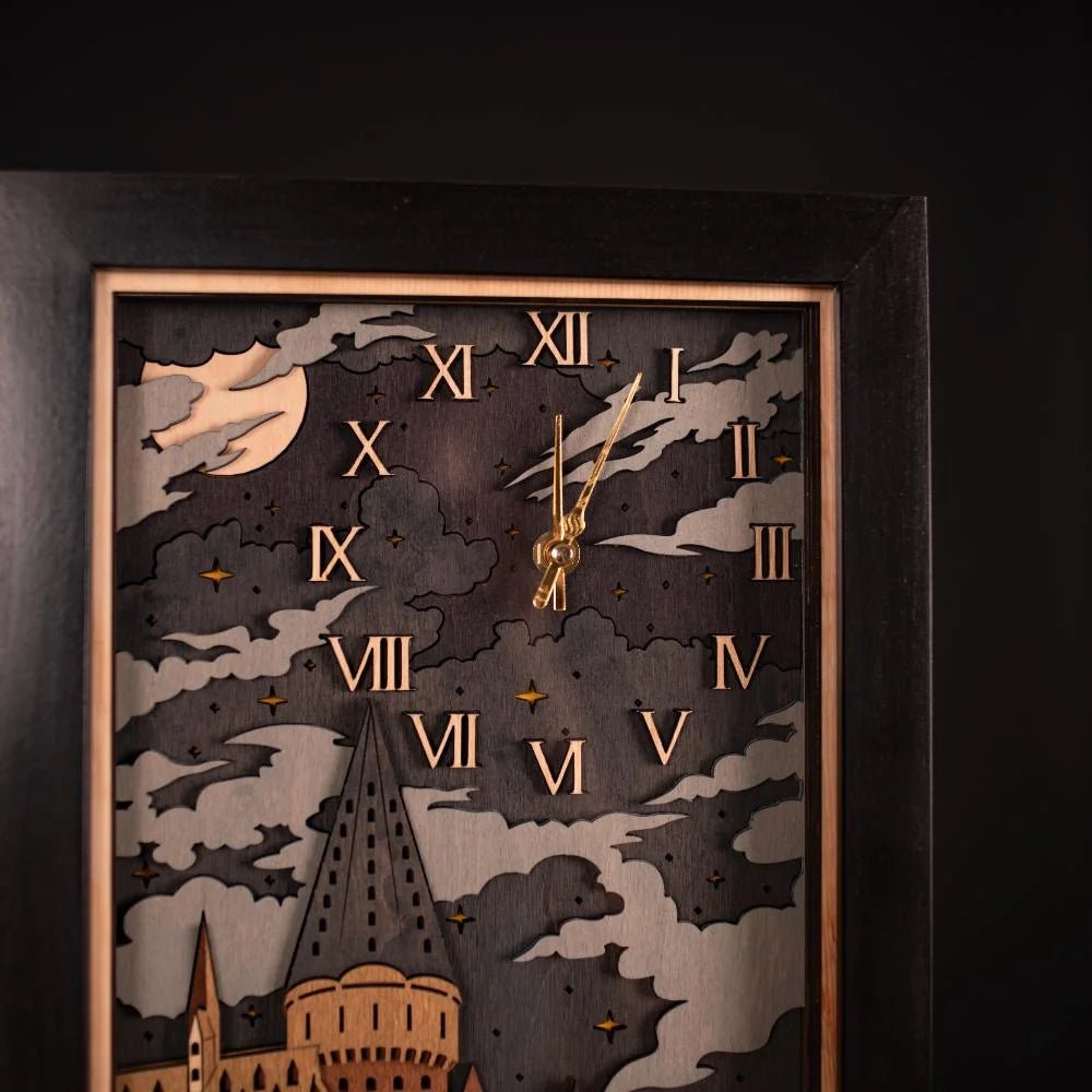 HOGWARTS 3D WALL CLOCK - ZeWood