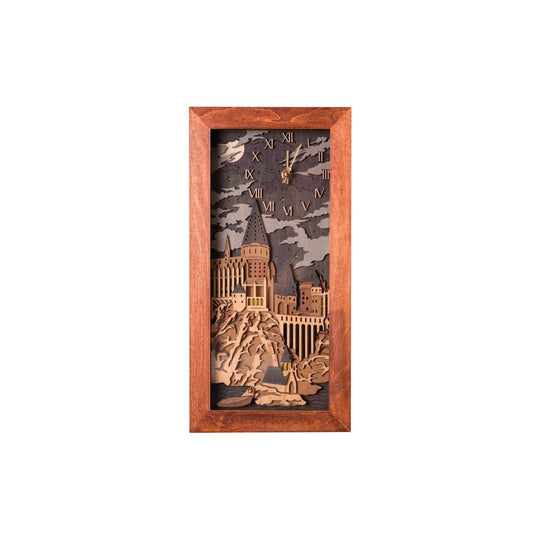 HOGWARTS 3D WALL CLOCK - ZeWood