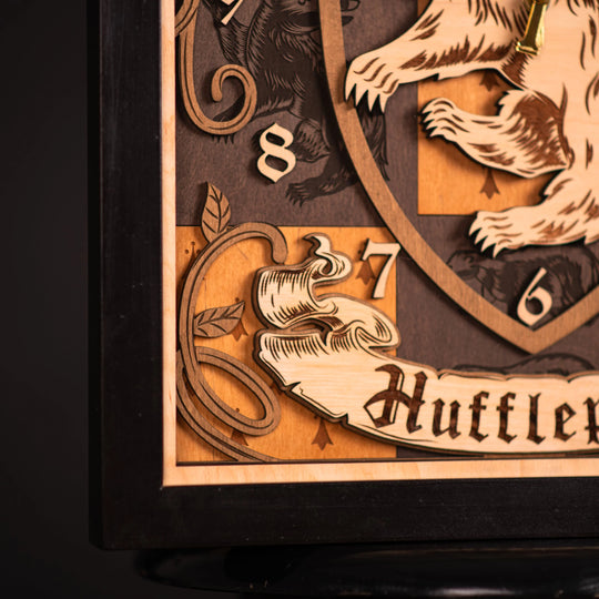 HUFFLEPUFF 3D WALL CLOCK ZeWood Inc.