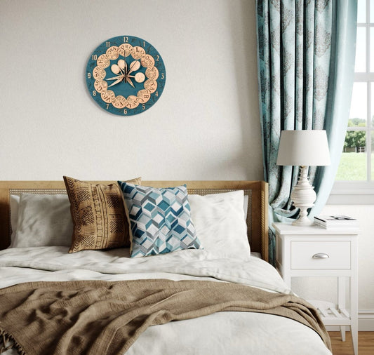 WEASLEY FAMILY™ ROUND 3D WOOD CLOCK - ZeWood