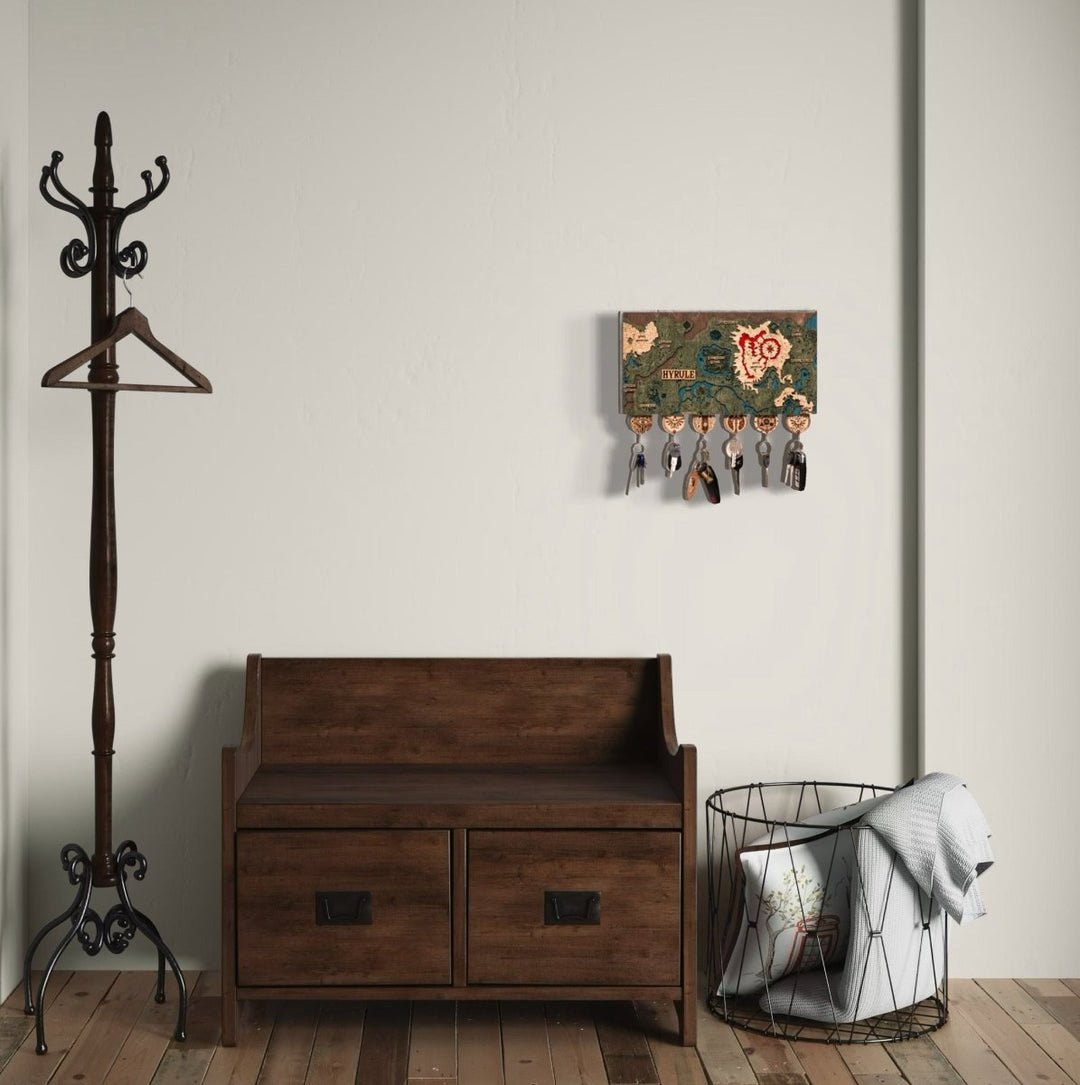 THE HYRULE 3D WOOD KEY HOLDER - ZeWood