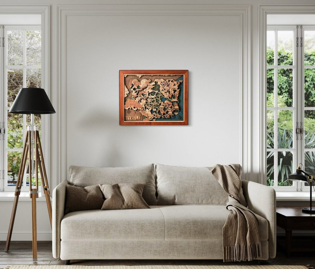 THE HYRULE 3D WOOD MAP 2.0 - ZeWood