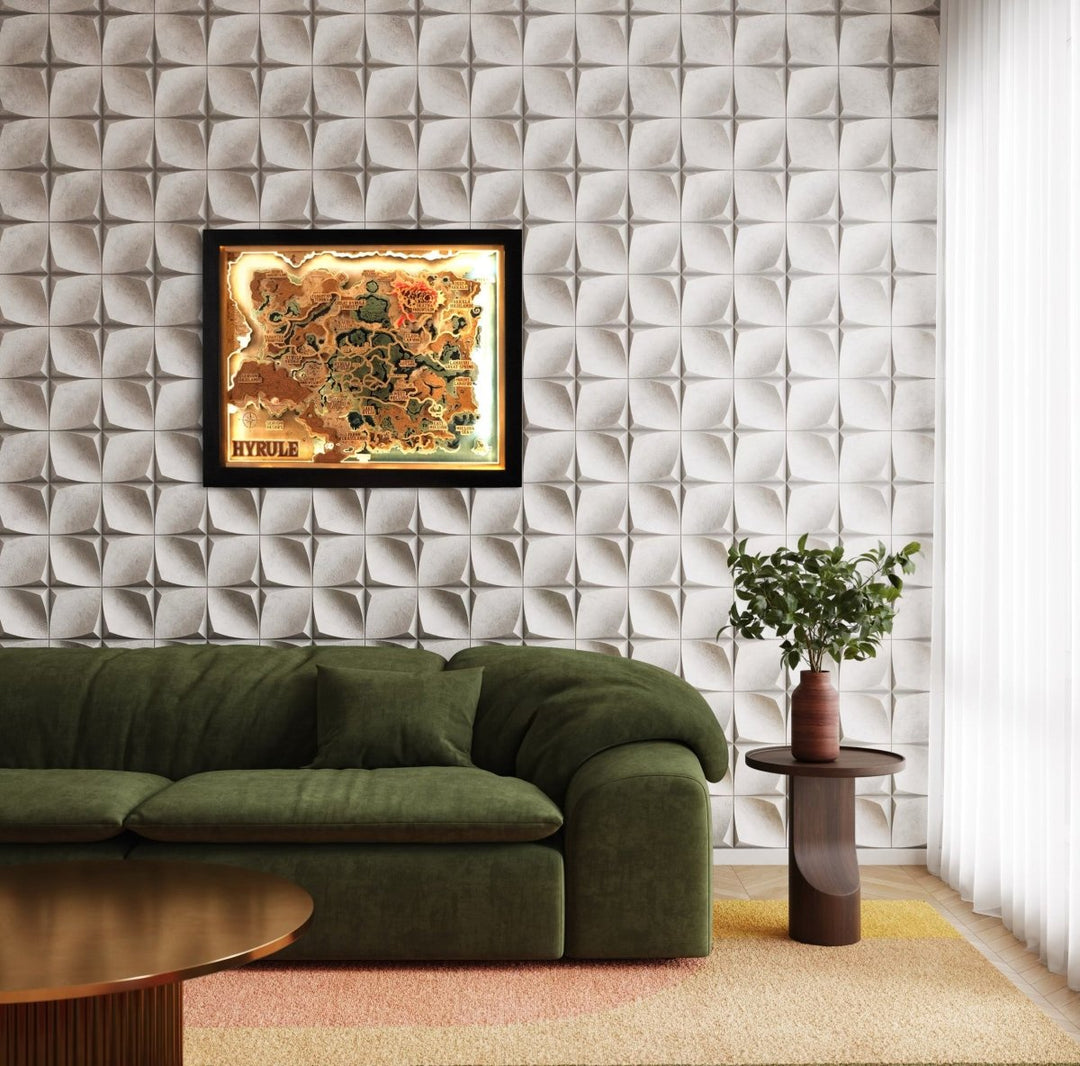 3D HYRULE WOOD MAP WITH LIGHTING - ZeWood