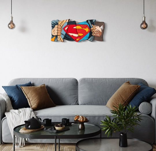SUPERMAN™ THROUGH THE YEARS 3D WOOD POSTER - ZeWood