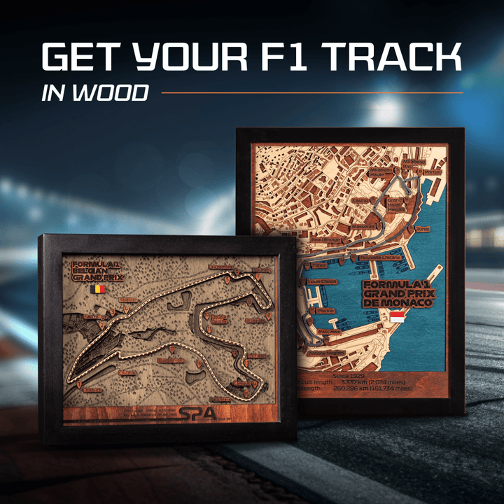 F1 CIRCUIT 3D WOOD MAP