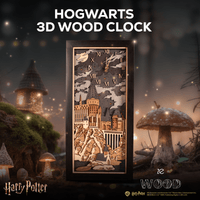 HOGWARTS™ 3D WOOD WALL CLOCK