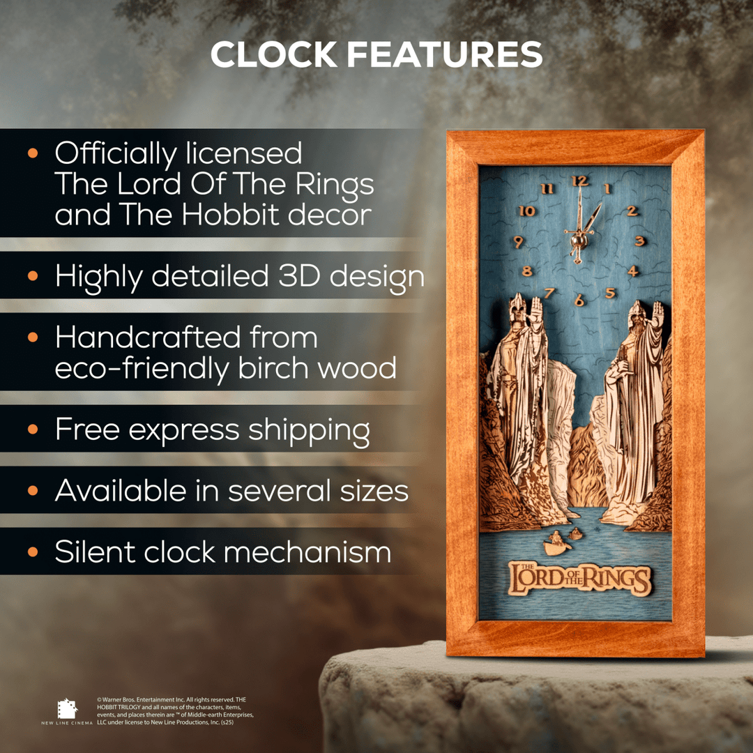 THE ARGONATH™ 3D WOOD WALL CLOCK - ZeWood